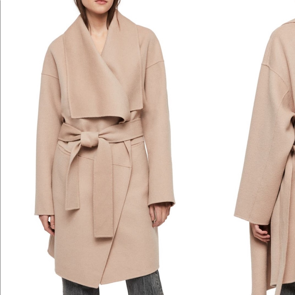 All Saints Adalee wrap coat